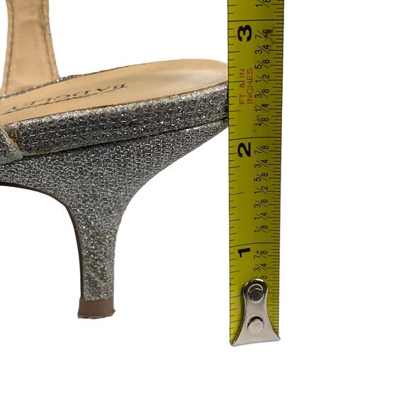 Badgley Mischka Women's Silver Metallic Strappy Heels Size US 7 - Picture 12 of 12